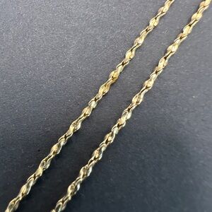 Vintage Gold Tone Rope Chain Necklace 24”/Twisted Link/USA PAIP Clasp